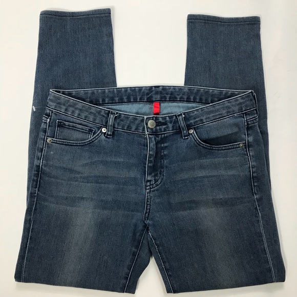 Uniqlo Skinny Tapered Mid Rise Jeans Sz 10 Ins 27” - Picture 8 of 8